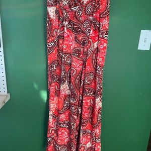 Free People Wide Leg Paisley Pant.